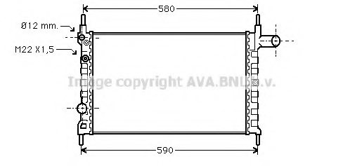 PRASCO OL2162 Radiator, engine cooling